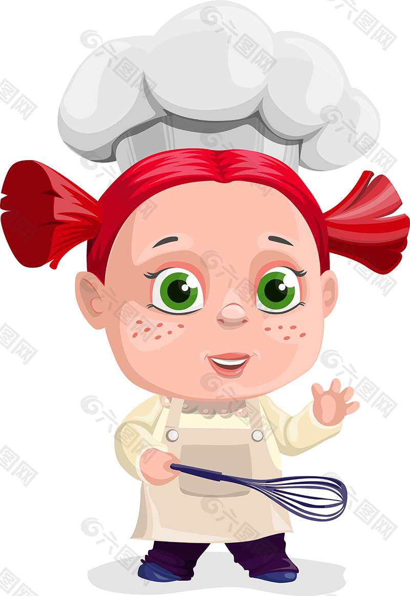 卡通儿童厨师素材设计