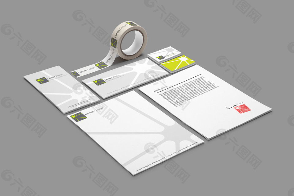 办公文具VI样机模板