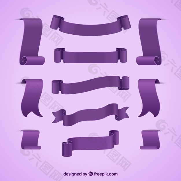 现实紫色丝带收集