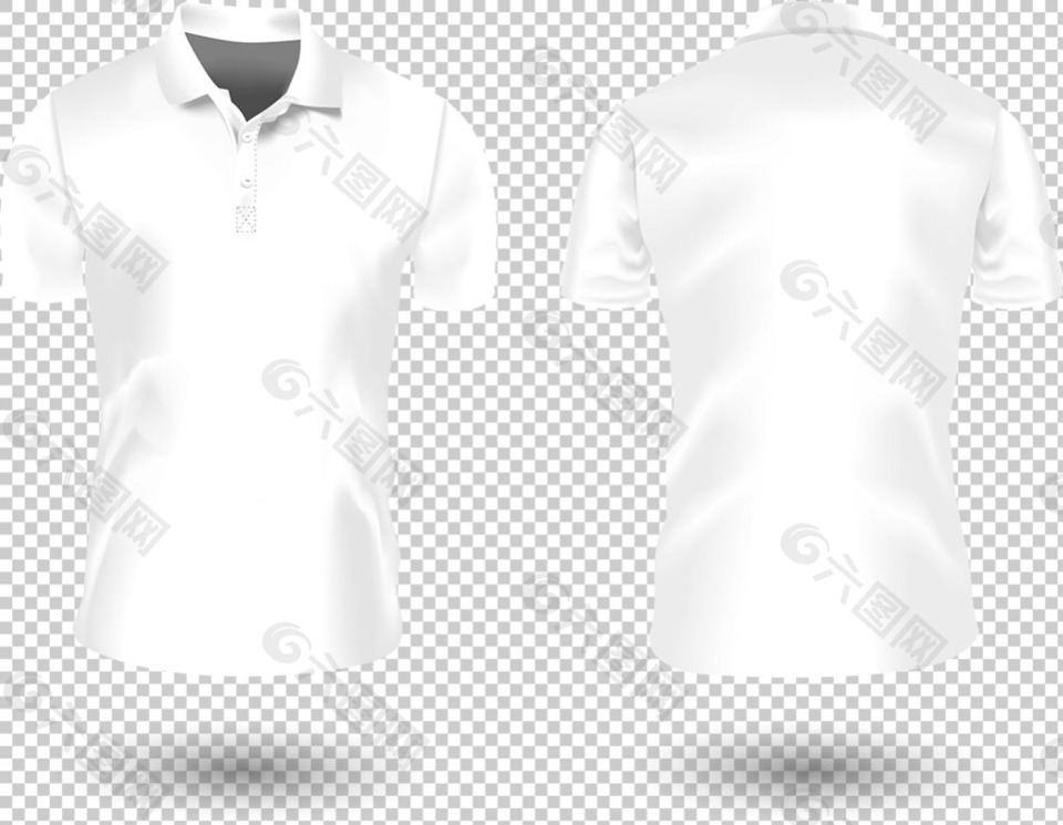 白色T恤衫模板免抠png透明图层素材