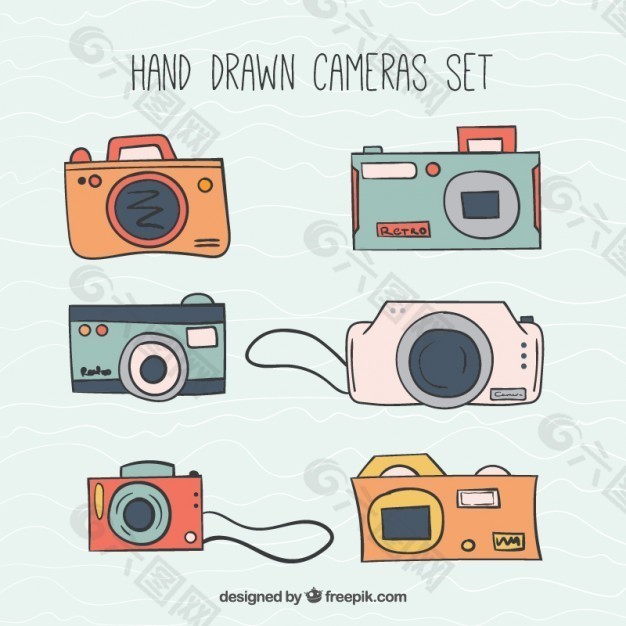 手绘相机包设计元素素材免费下载 图片编号 六图网