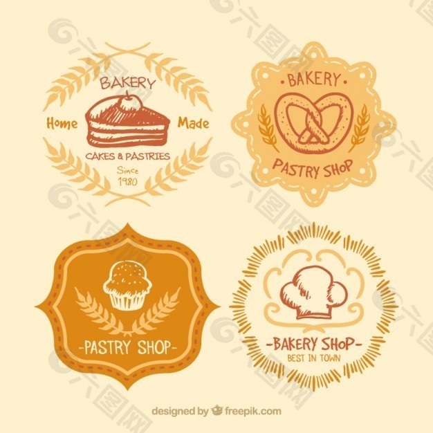 老式面包徽章包