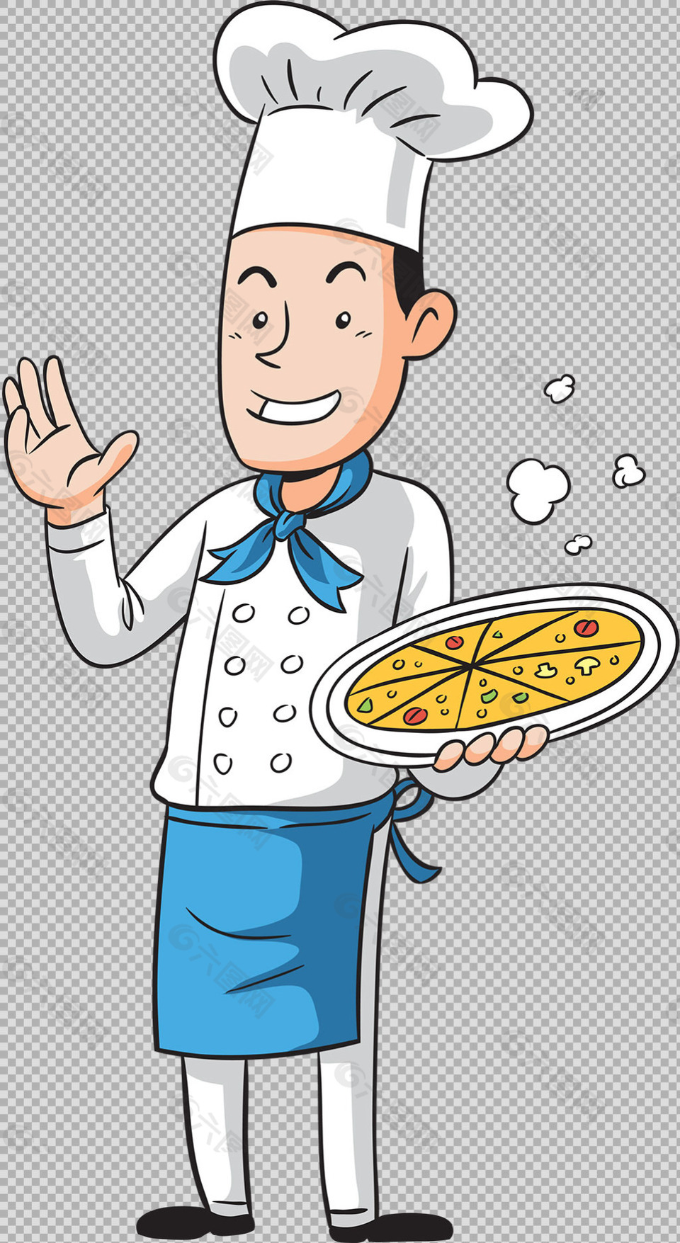 厨师角色插图免抠png透明图层素材