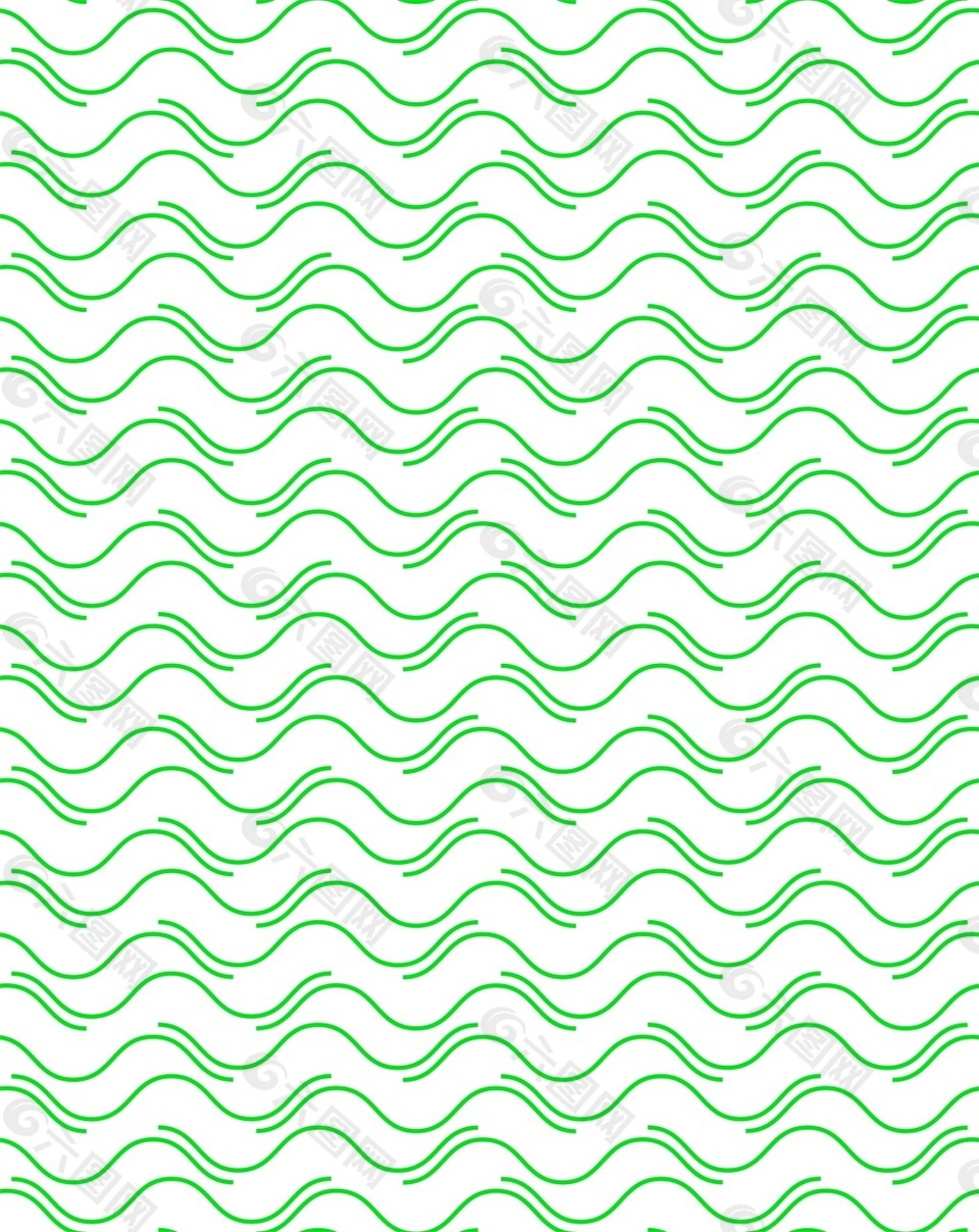 绿色波浪线图案矢量素材背景