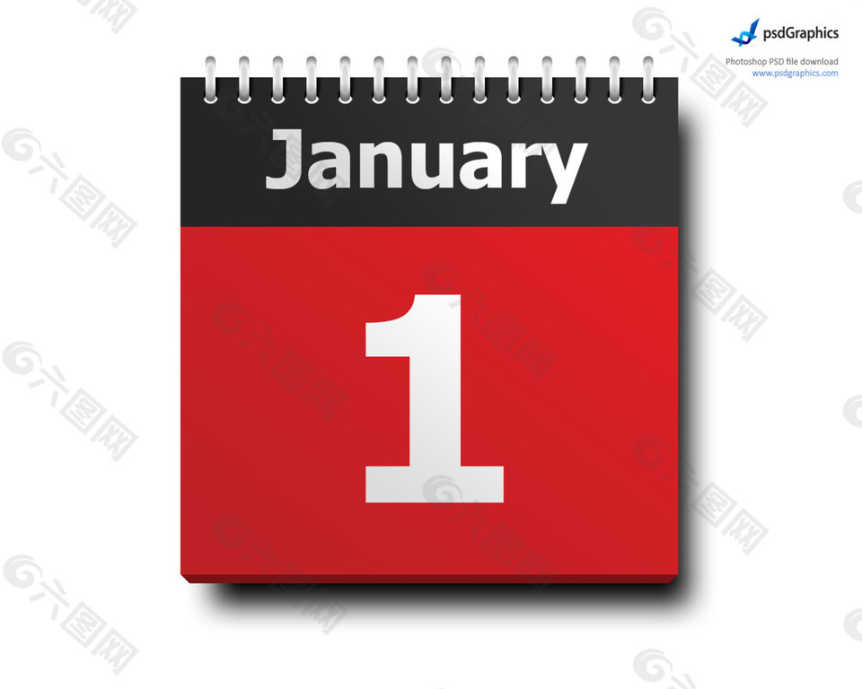 1 月1 日的日历图标设计元素素材免费下载 图片编号 六图网