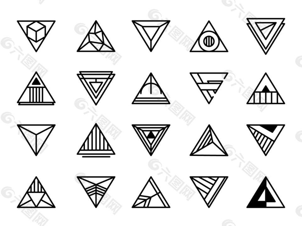 创意三角形设计元素素材免费下载 图片编号 六图网