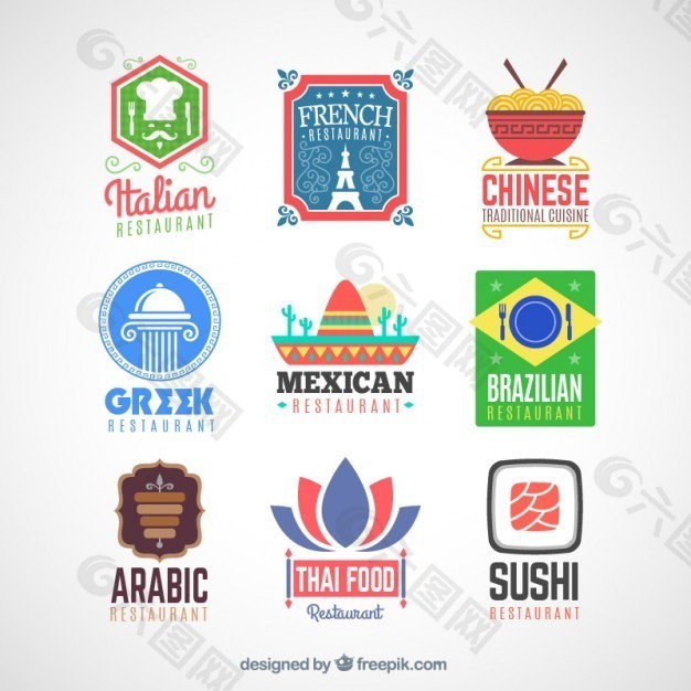 国际餐厅标志