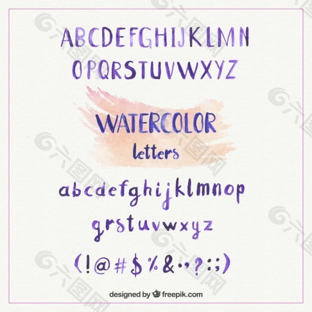 Watercolo字母