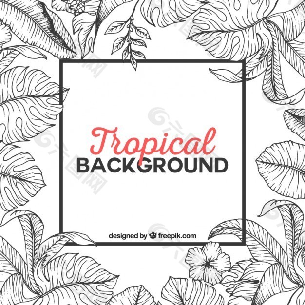 手绘热带背景