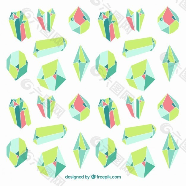 绿色的宝石背景设计元素素材免费下载 图片编号 六图网