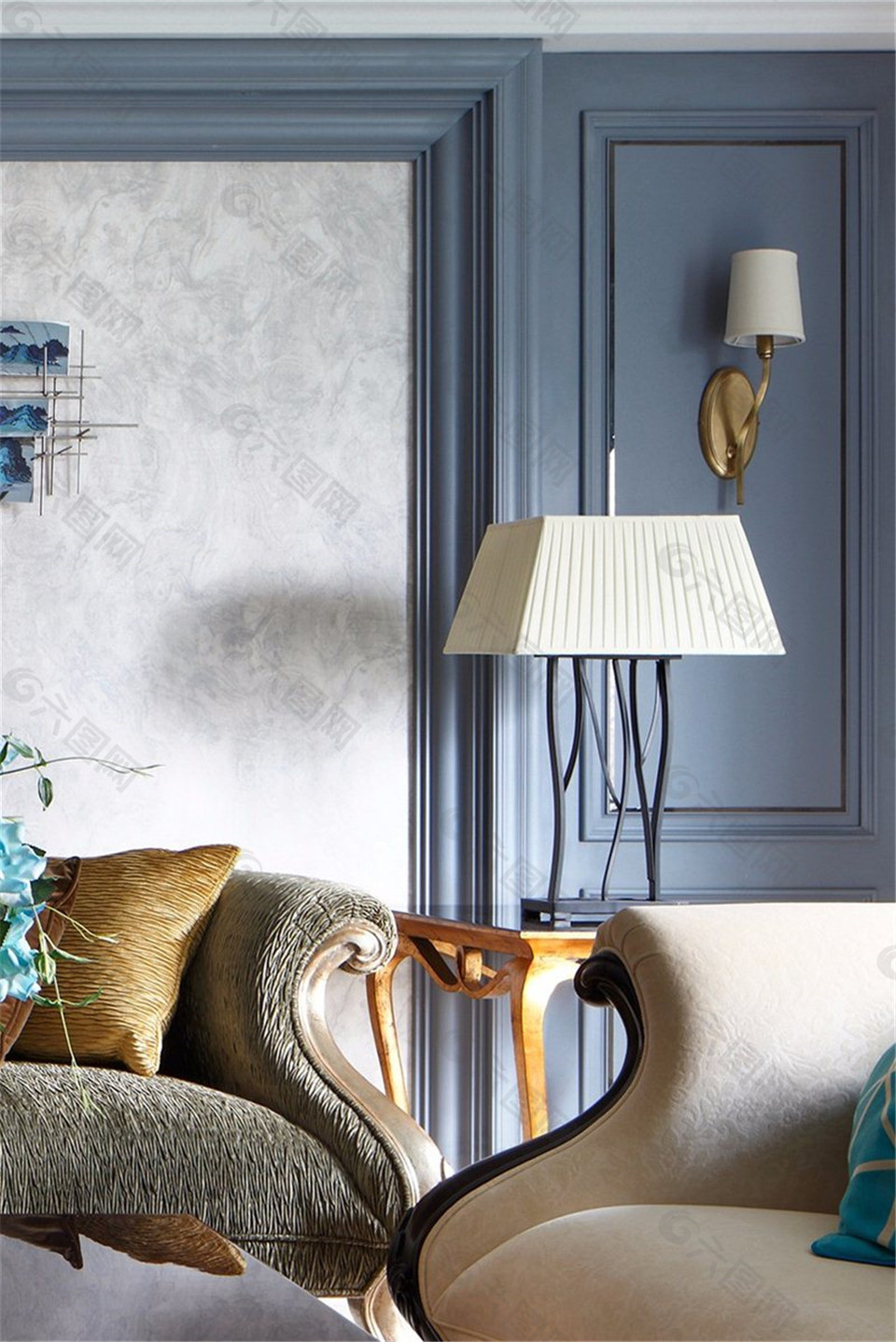 欧式客厅一角装修效果图装饰装修素材免费下载(图片编号:8766436)-六