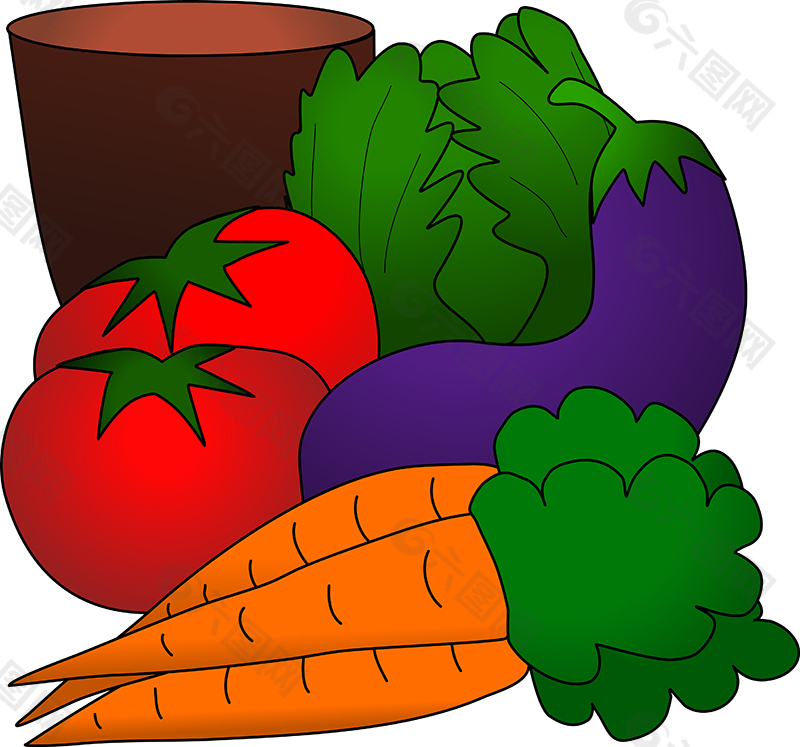 卡通蔬菜元素设计