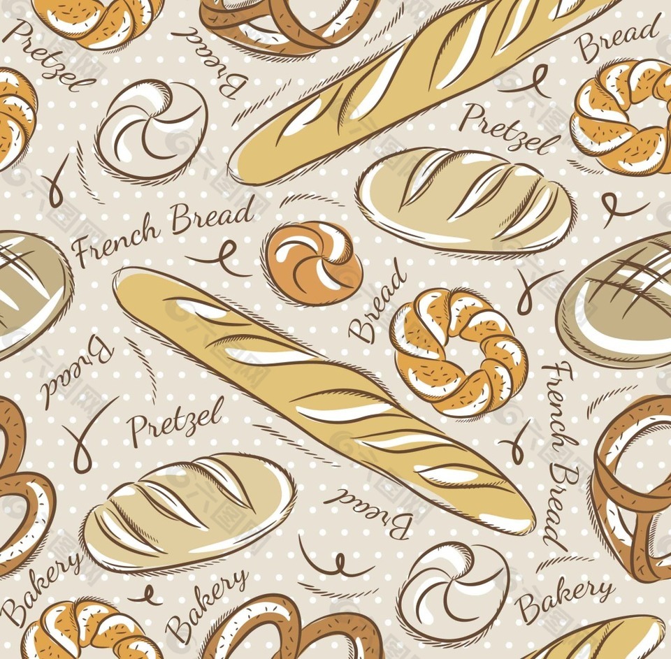 烘焙面包背景