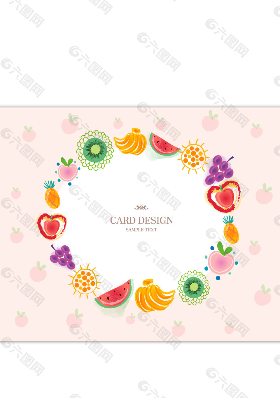 抽象水果装饰相框