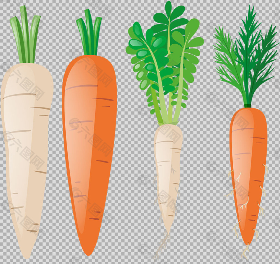 胡萝卜蔬菜免抠png透明图层素材