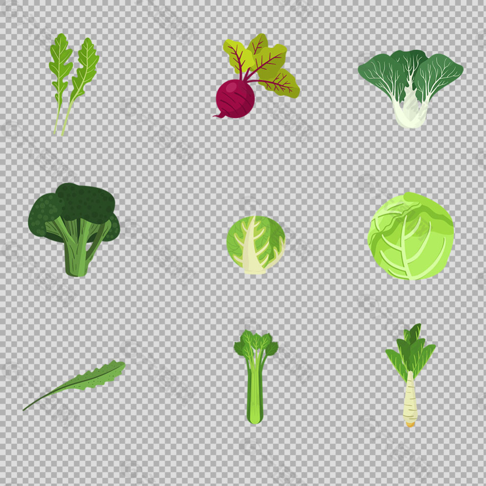 各种绿色蔬菜免抠png透明图层素材