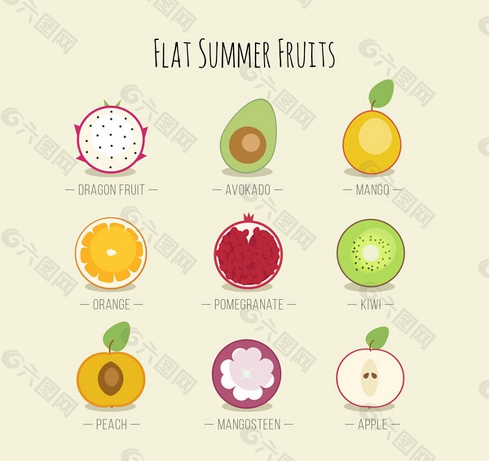 水果平面设计图简单图片