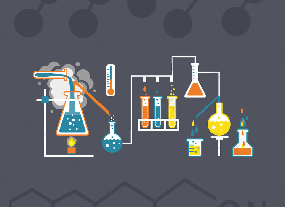简单常见化学实验器材素材设计元素素材免费下载 图片编号 六图网