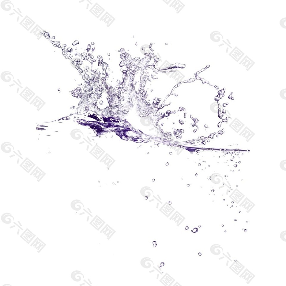 紫色水滴元素