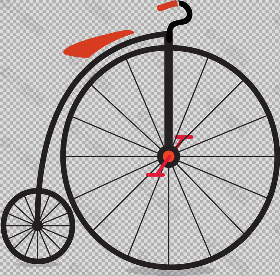 创意艺术单车插画免抠png透明图层素