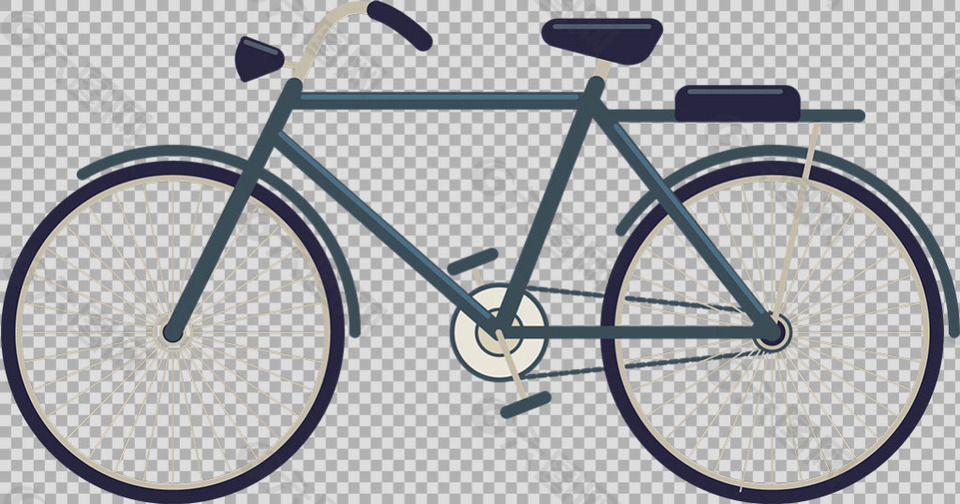 单车自行车剪影免抠png透明图层素材