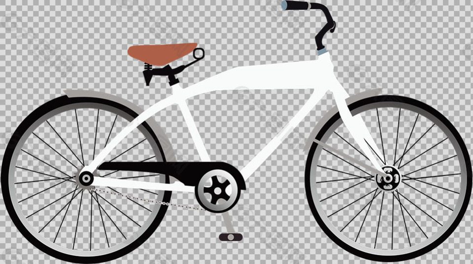 时尚单车自行车插画免抠png透明图层素材