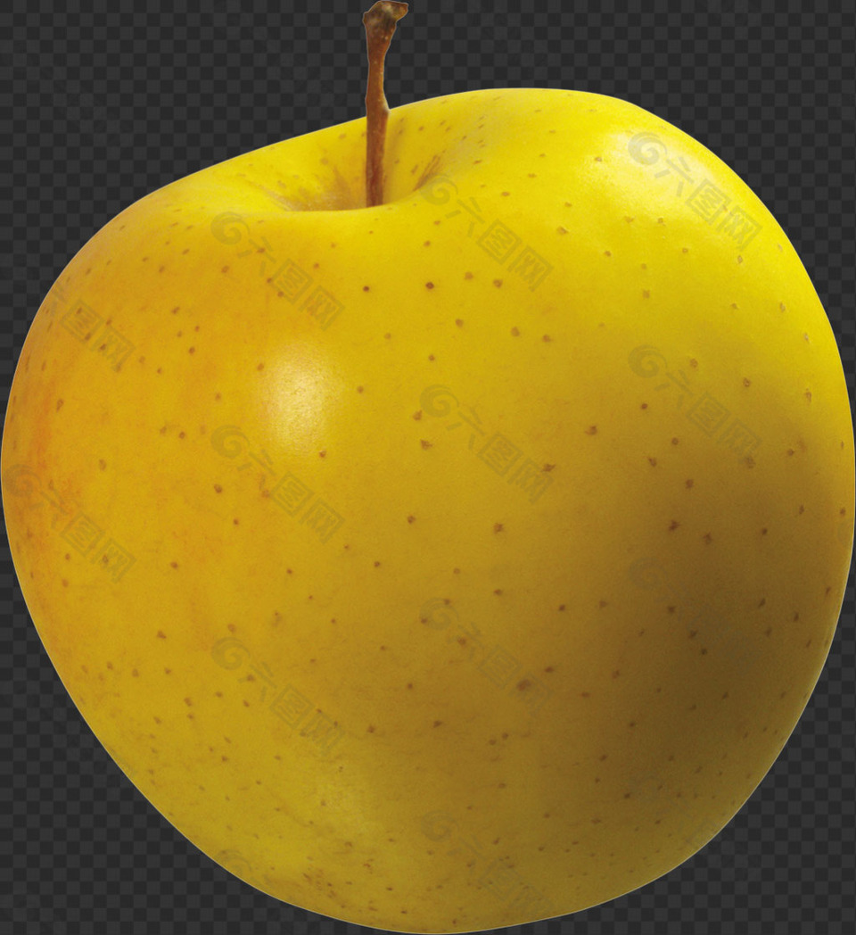 黄颜色苹果图片免抠png透明图层素材