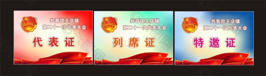 共青团王店镇第二十一次代表大会----代表证