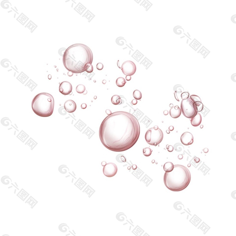 粉色珍珠水珠元素