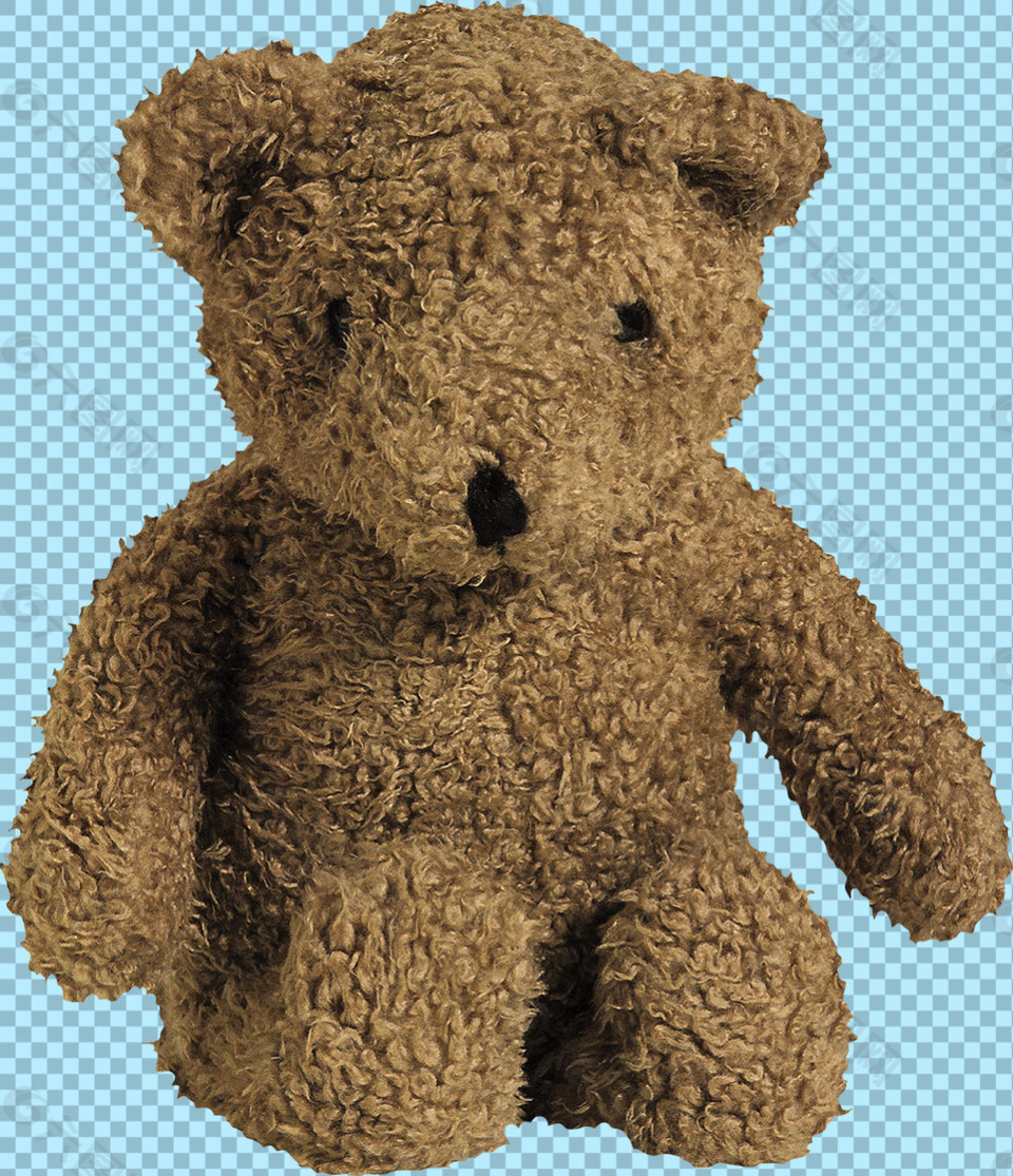 可爱棕熊毛绒玩具图片免抠png透明素材