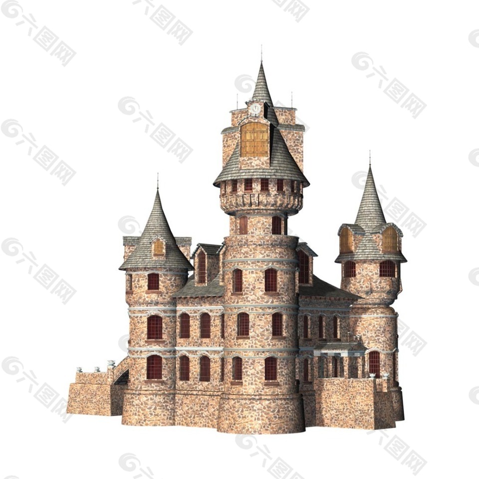古代城堡尖顶元素