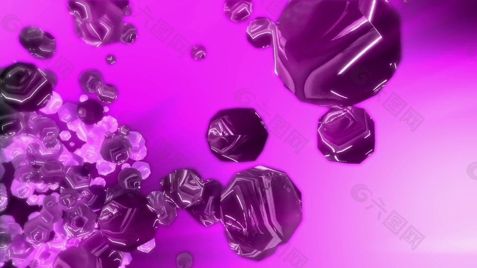 彩色水晶元素动态视频