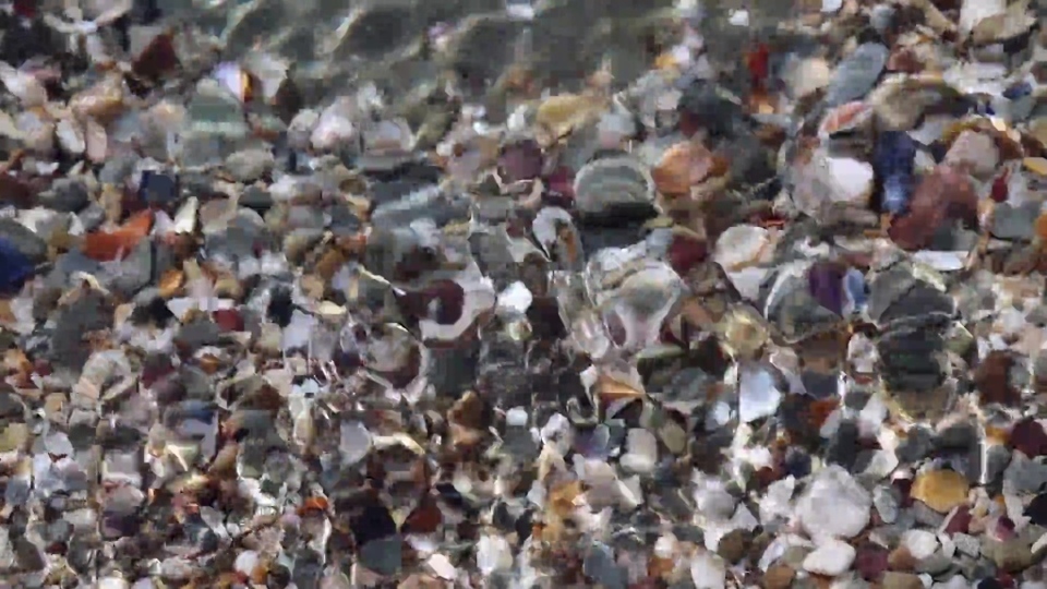 河水鹅卵石视频素材