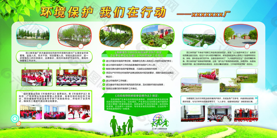 环境保护我们在行动展板