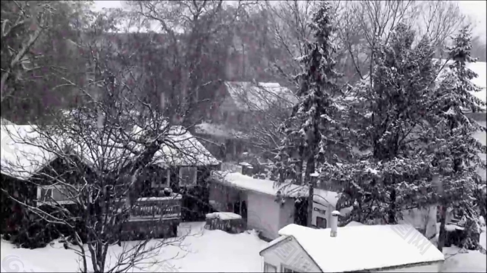 雪景村庄视频素材