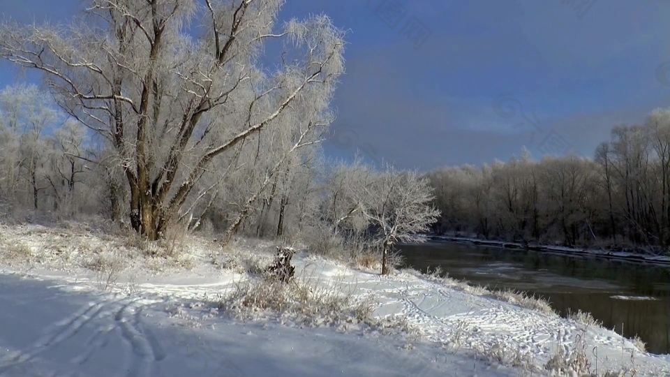 风景雪景视频素材