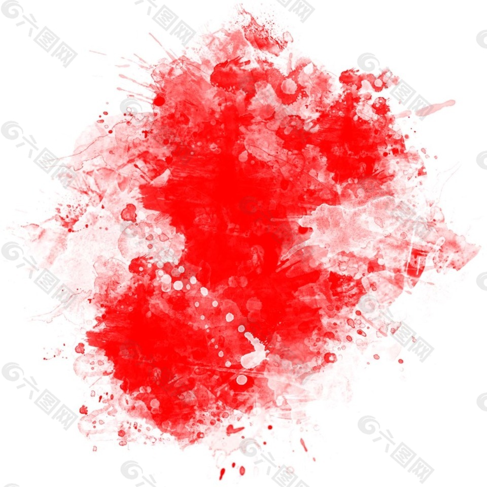 红色涂鸦png元素