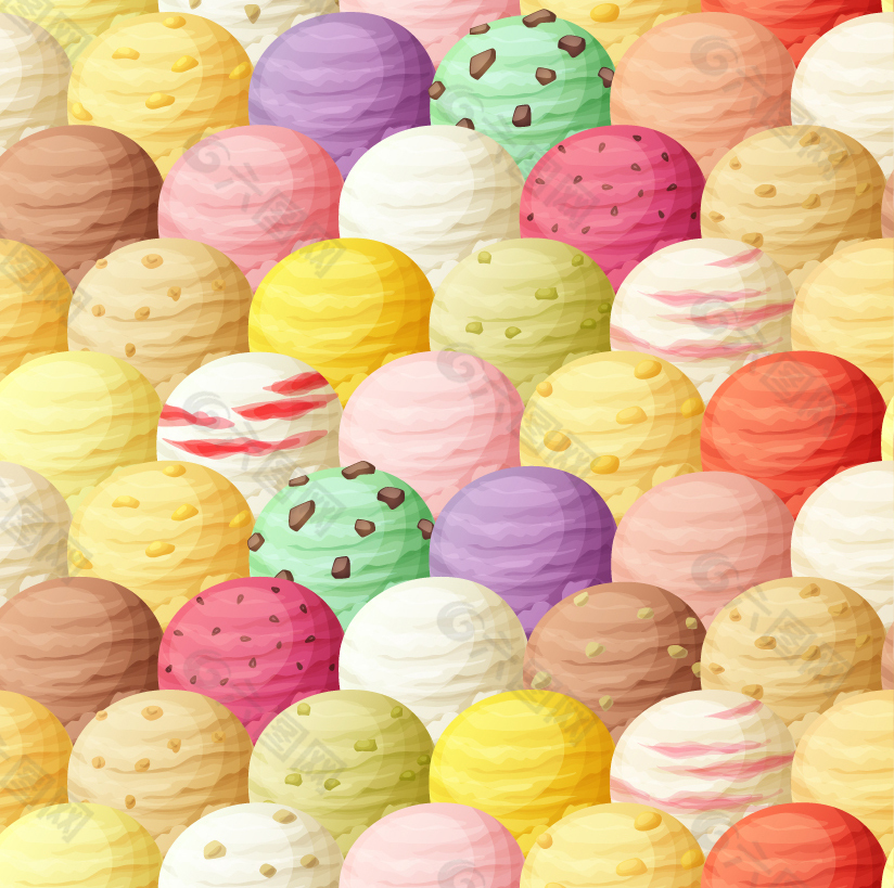彩色美味冰淇淋背景