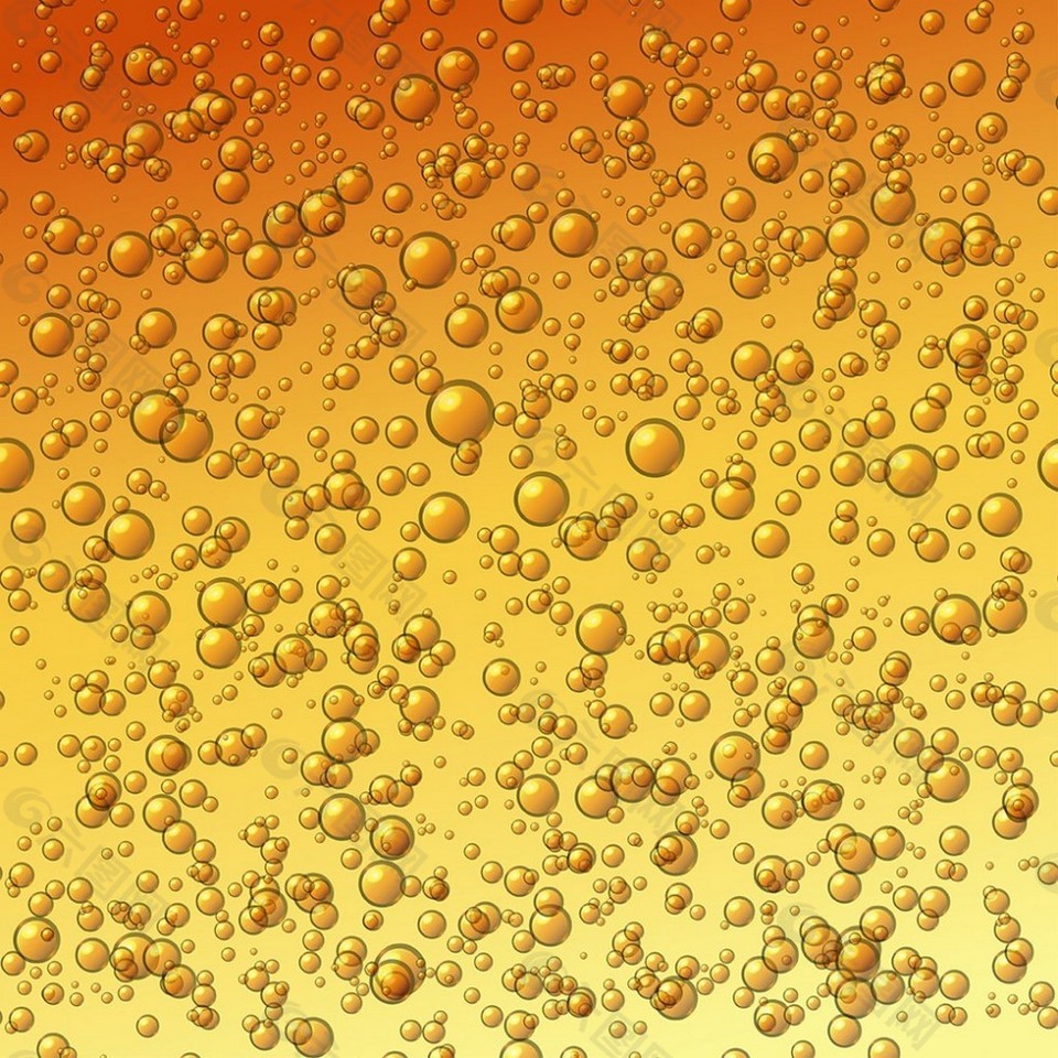 啤酒广告气泡矢量素材