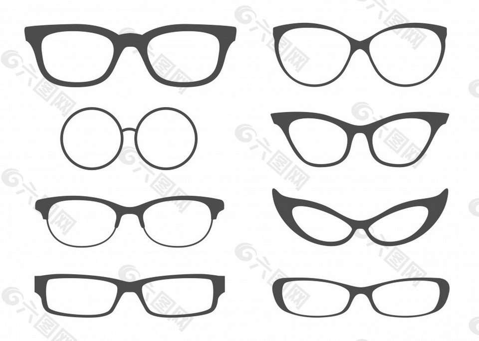 眼镜矢量素材