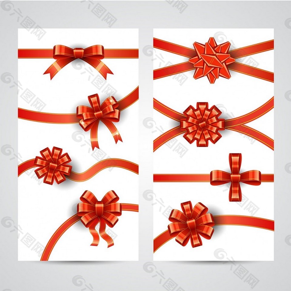 礼物蝴蝶结矢量素材