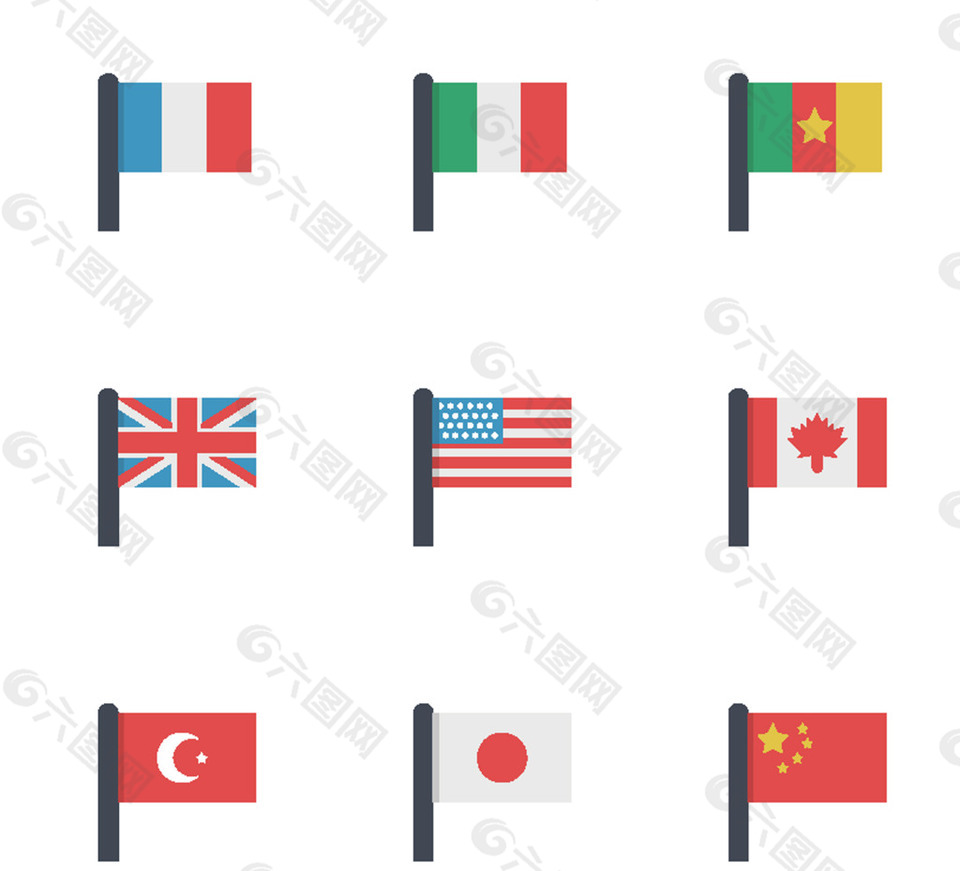 国旗标志符号图片