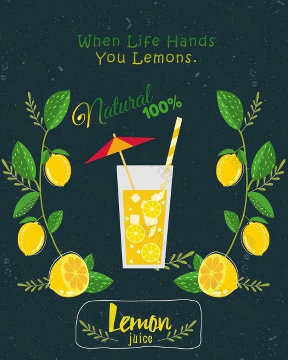 柠檬饮料素材