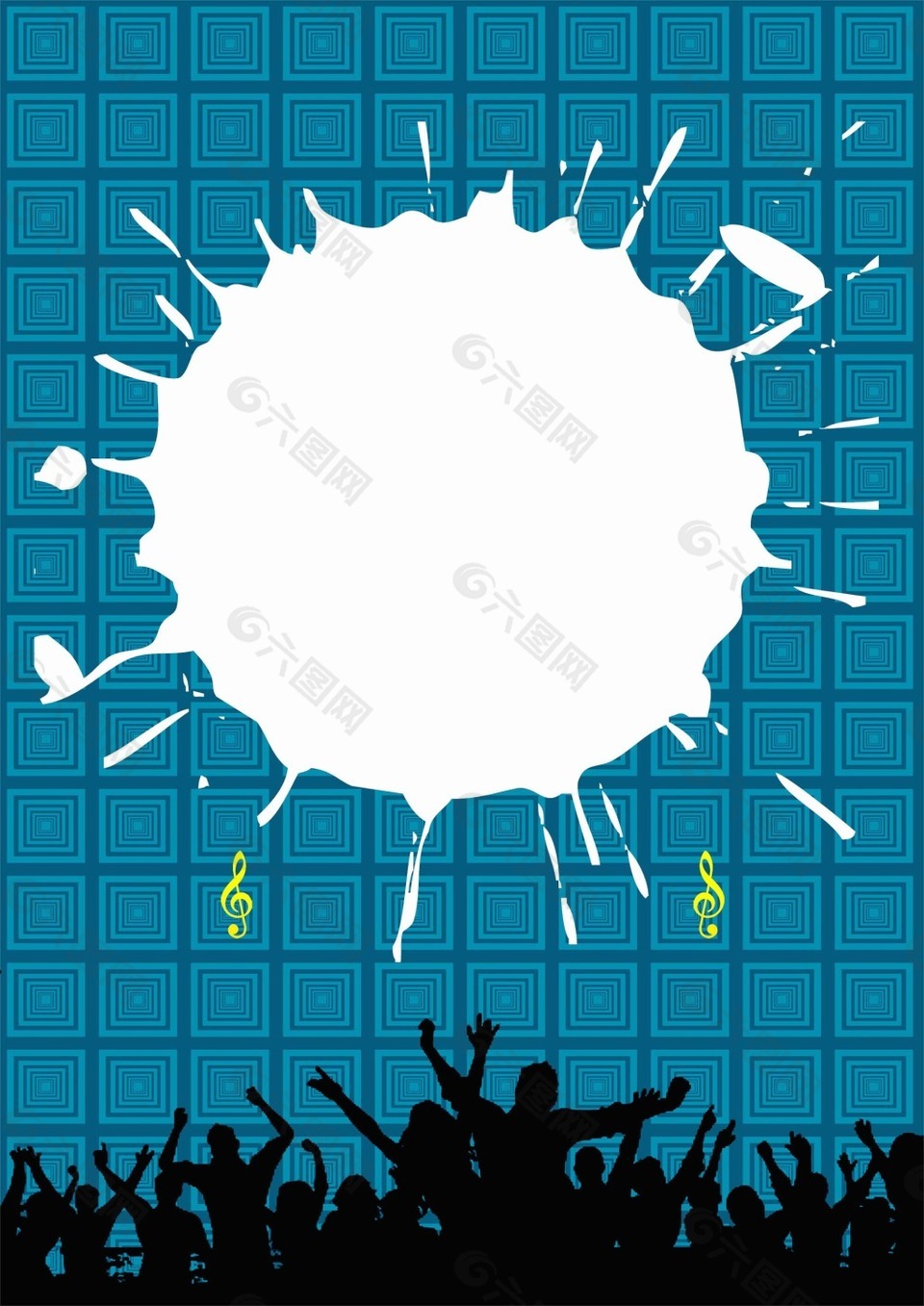 激情狂欢蓝色背景