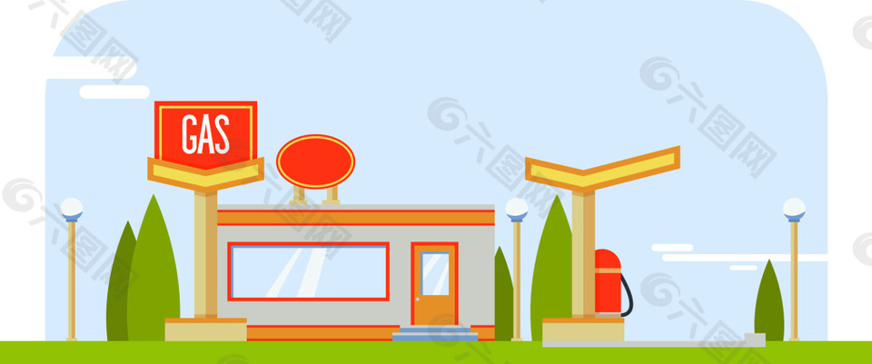 站台矢量设计素材