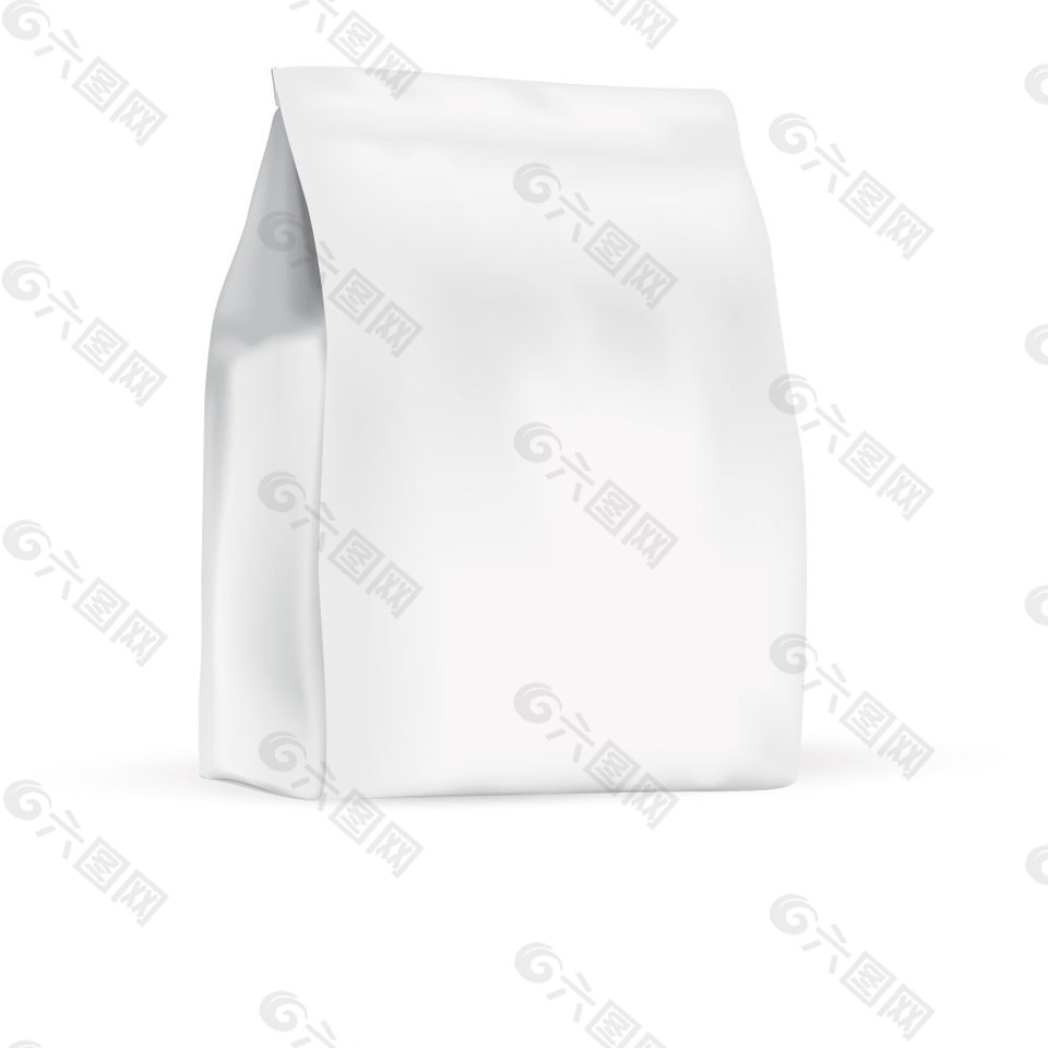 实物白色纸质包装袋元素