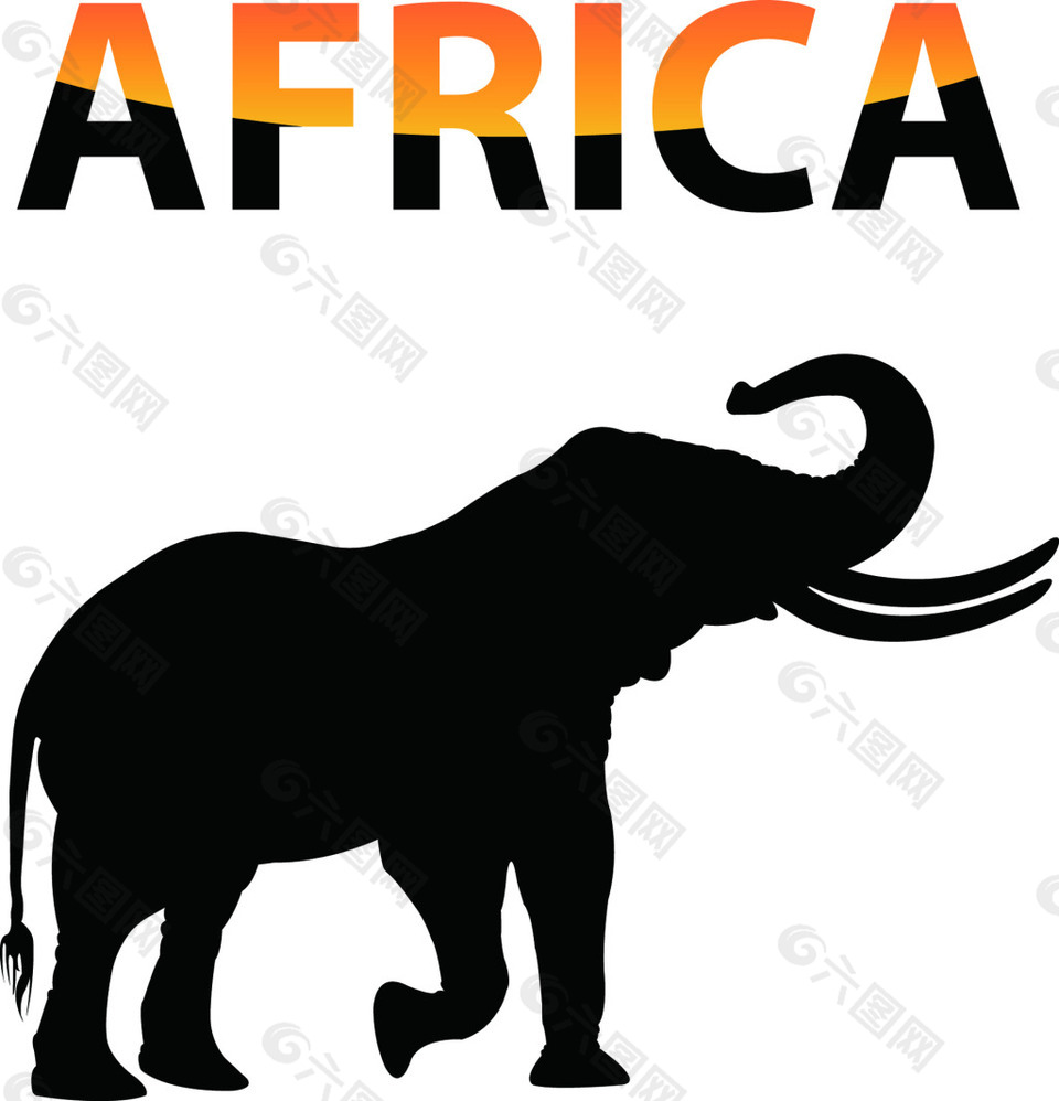 大象非洲矢量海报设计元素素材免费下载(图片编号:8800574)-六图网