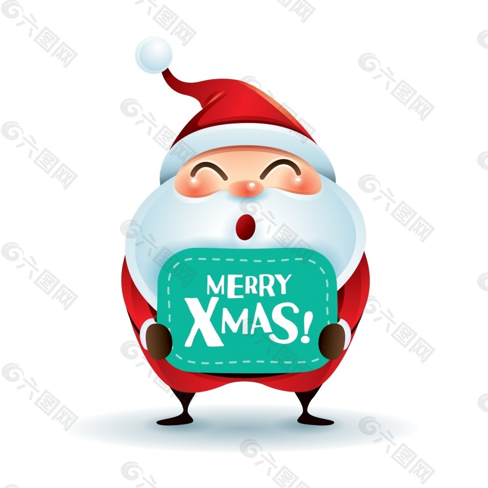 可爱圣诞节老人矢量素材