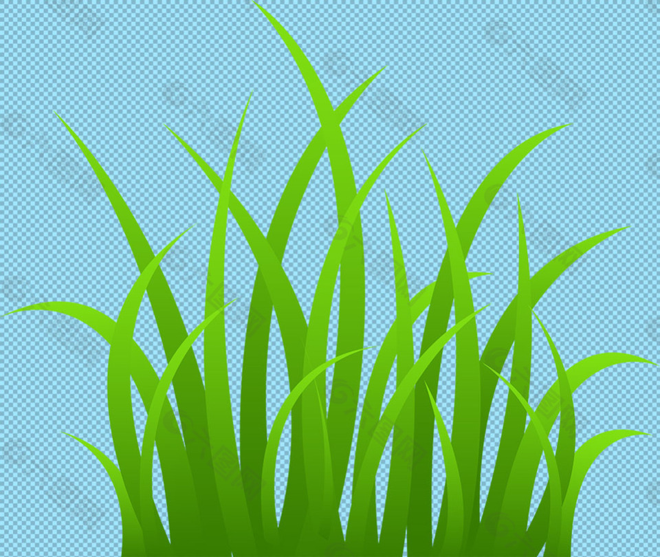 绿草免抠png透明图层素材