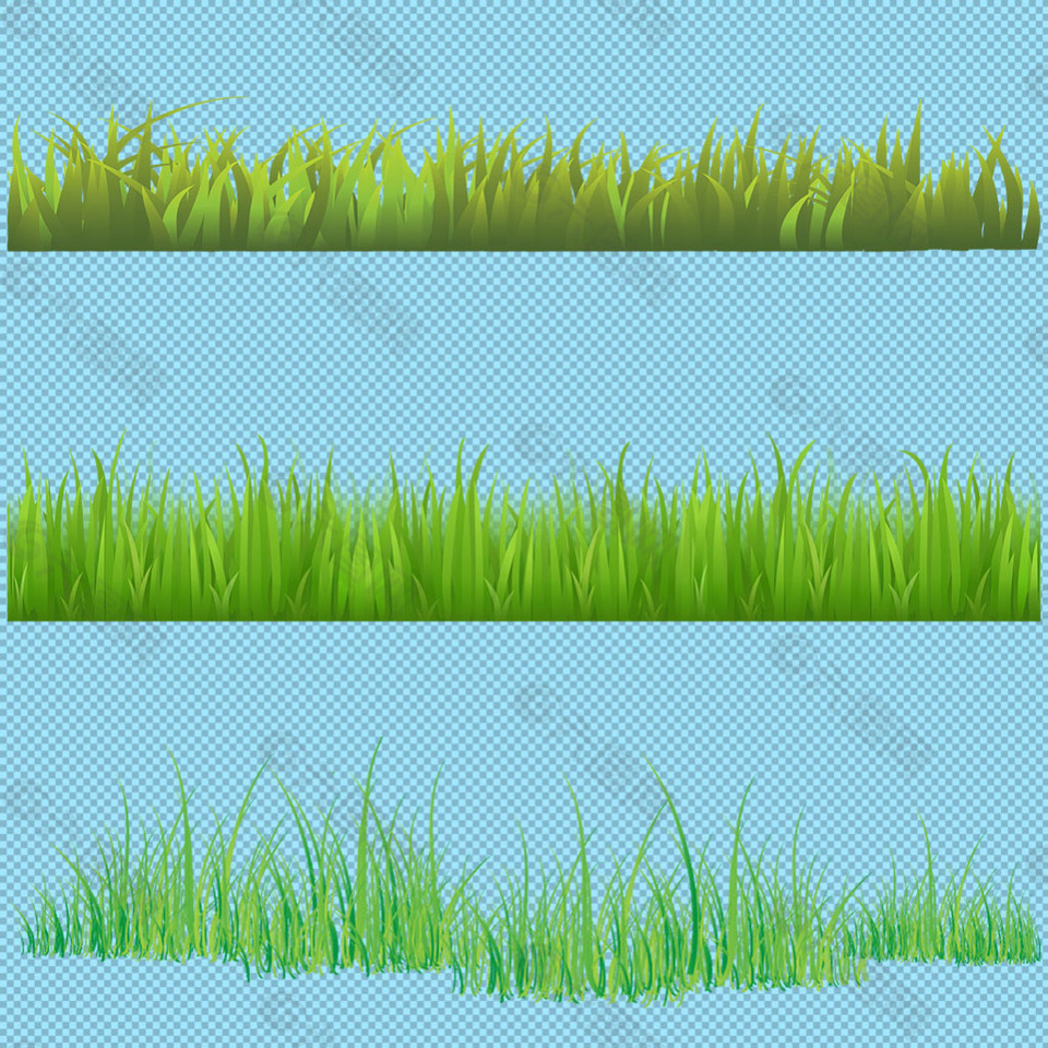 草地绿草免抠png透明图层素材
